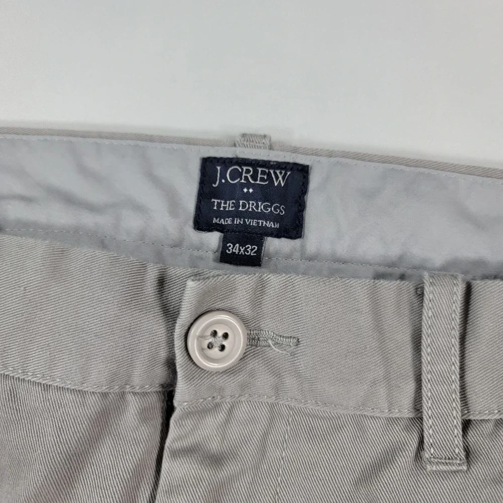 J Crew Slim Fit Chino Pants Mens 34x30 Light Grey‎ The Driggs Flex